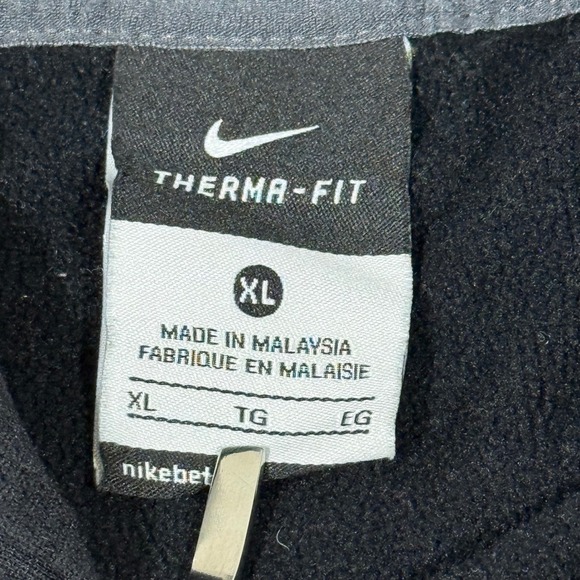 Nike‎ New Orleans Saints Therma-Fit Hoodie Men's XL Black Gold NFL Pullover - Picture 4 of 9